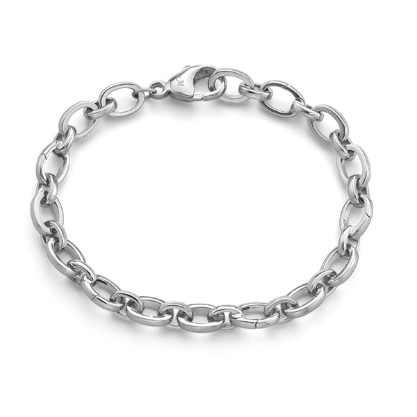 18K Link Bracelet with 5 Charms Stations